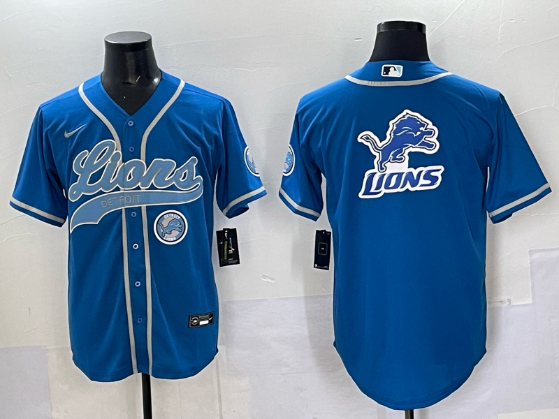 Men 2025 Detroit Lions blank blue 2025 Nike Limited NFL Jersey 008